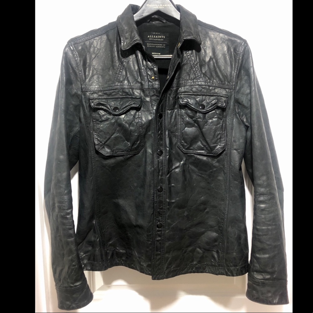 All Saints leather shirt/jacket - Medium